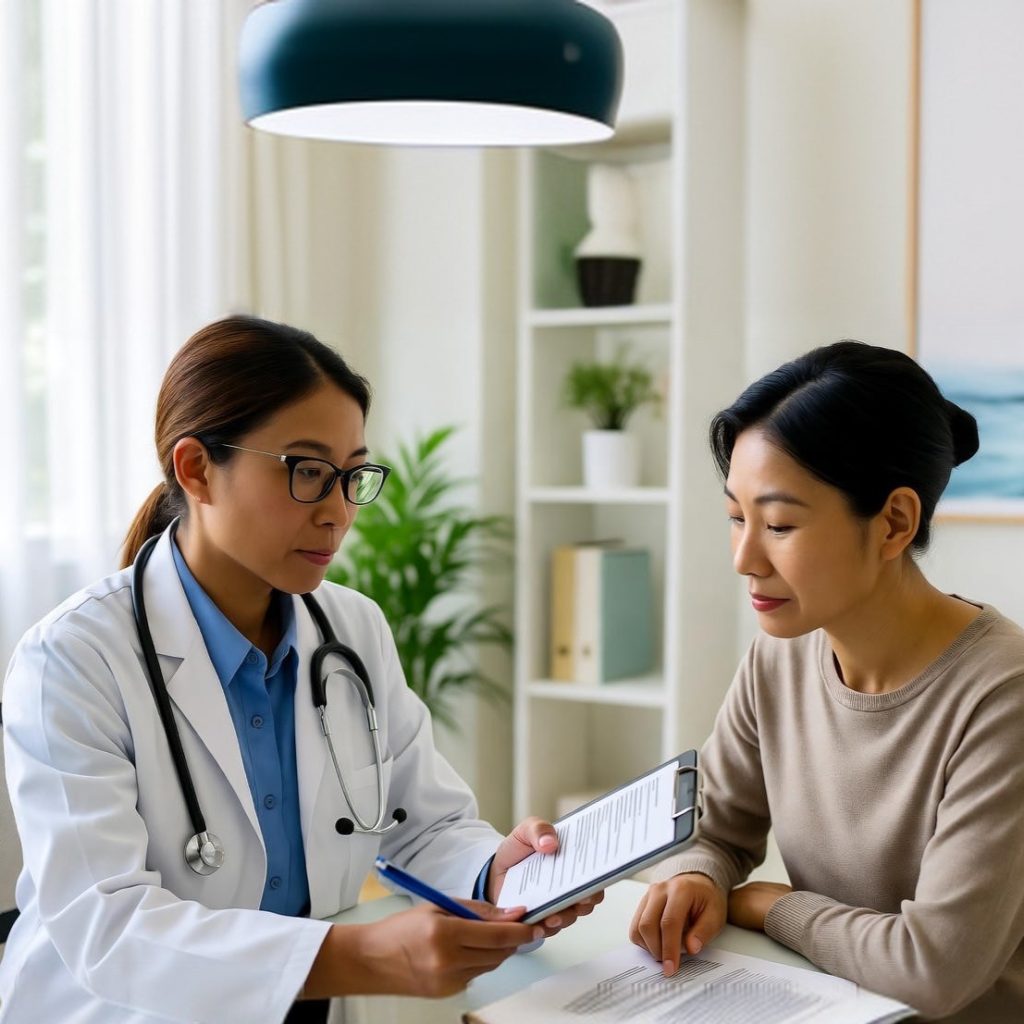 Mental health professional conducting a thorough diagnostic assessment with a patient at WellGen Health