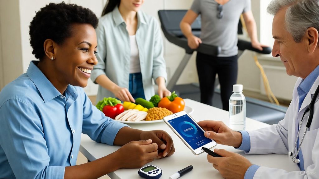Wellgen Health endocrinology expert discussing diabetes management and blood sugar regulation with a patient.