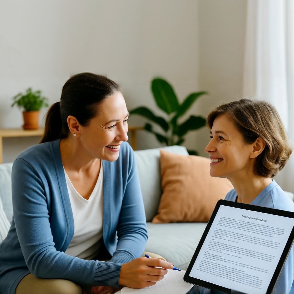 Mental health professional providing therapy and counseling in a compassionate setting at WellGen Health