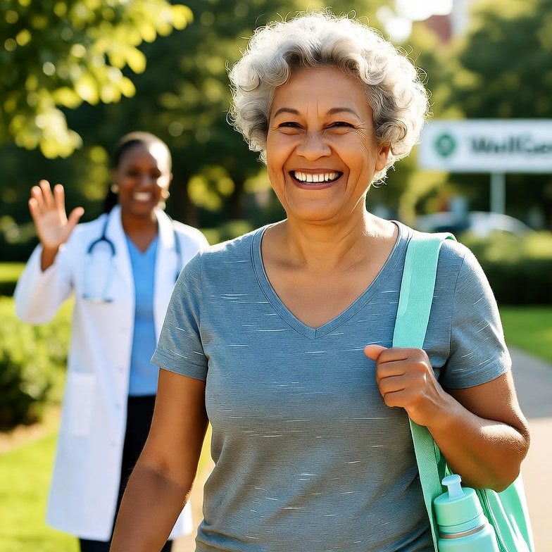 A hand clicking on an "Appointments" or "Schedule Now" button on a tablet, symbolizing taking action for joint health.